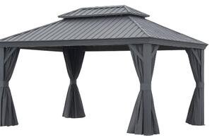 Pawilon Ogrodowy PREMIUM 3.65 x 4.85m Wiata ogrodowa Corciano Stalowy dach