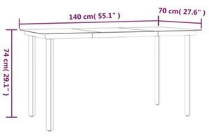 Zestaw Mebli Ogrodowych Komplet Jadalniany 5-Częściowy Czarny Metal Na Taras Balkon Ogród