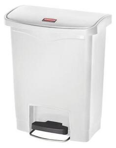 Plastikowy kosz na śmieci Rubbermaid Front Step, pojemność 30 l, biały
