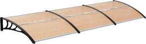 MVPOWER Rolety i zadaszenia okienne - Poliwglan - Aluminium - 270x98,5 cm - Przezroczysty/brzowy - Odporny na warunki atmosferyczne - Ochrona UV