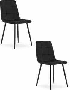 Valora KARA Chair Black x2 - Para czarnych krzese do nowoczesnych jadalni