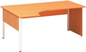 Ergonomiczny stół biurowy Alfa 100, 180 x 120 x 73,5 cm, wersja lewa, kolor buk Bavaria
