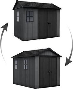 Domek ogrodowy Keter Newton Plus wide 9x7,5 szary, z podog