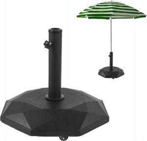 Podstawa parasola ogrodowego czarna 48 x 34 cm