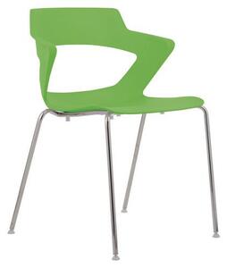 Plastikowe krzesło do jadalni Aoki, zielone