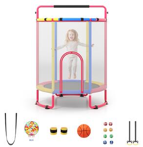 Trampolina dziecięca 154 cm z akcesoriami - bezpieczna zabawa