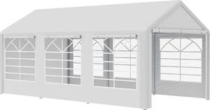 Outsunny altana namiot imprezowy 3x6m altana ogrodowa z 4 cianami bocznymi okno poliester + metal biay