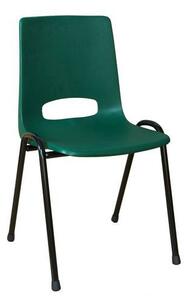 Manutan Plastikowe krzesło do jadalni Pavlina Black, zielone