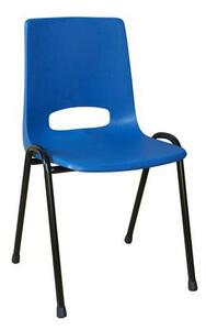 Manutan Plastikowe krzesło do jadalni Pavlina Black, niebieskie