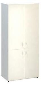 Szafka wysoka szeroka Alfa, 500, 178 x 80 x 47 cm, z drzwiczkami, kolor biały