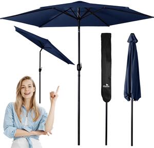 Parasol ogrodowy skadany 6 segmentowy 300 cm z pokrowcem Plonos PL-884