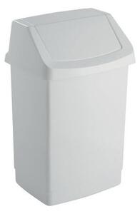 Plastikowy kosz na śmieci Simple, pojemność 15 l, biały