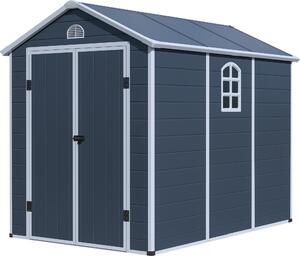Domek ogrodowy G21 Boston 670 - 241 x 278 cm, tworzywo sztuczne, szary