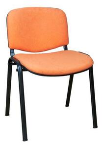 Krzesło konferencyjne ISO Velours Black, pomarańczowe