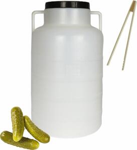 Beczka plastikowa Beczka na ywno Beczka na kiszon kapust 60L + DREWNIANE szczypce