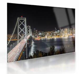 Obraz na szkle - Brooklyn Bridges i Nowy Jork (70x50 cm)