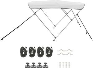 SucceBuy Pokrowiec na ód Bimini Top 3-bow 216-229 cm, jasnoszary