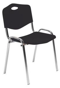 Nowy Styl Plastikowe krzesło do jadalni ISO Chrom, czarne