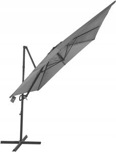 Duy skadany parasol ogrodowy SEATTLE 250 cm szary