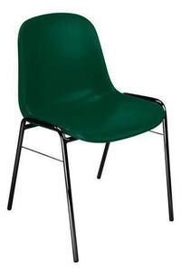 Plastikowe krzesło do jadalni Manutan Chaise, zielone