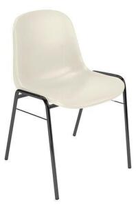 Plastikowe krzesło do jadalni Manutan Chaise, białe