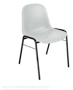 Plastikowe krzesło do jadalni Manutan Chaise, szare