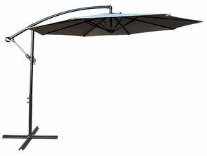 Parasol ogrodowy ASTER ochrona UV w kolorze jasnoszarym 300x300x45 cm