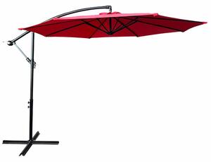 Parasol ogrodowy ASTER ochrona UV w kolorze czerwonym 300x300x245 cm