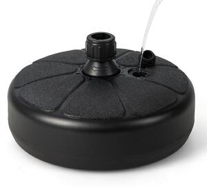 Stojak na parasol ogrodowy mona napeni 9,5 litra wody / 15 kg piasku, odporny na warunki atmosferyczne stojak na parasol z metalowym drkiem i uchwytem, antypolizgowy stojak na parasol