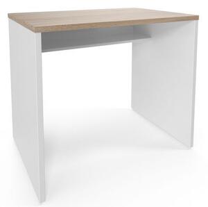 Stół biurowy Viva, wersja prosta, 90 x 76 x 60 cm, dąb sonoma/biały