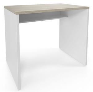 Stół biurowy Viva, wersja prosta, 90 x 76 x 60 cm, dąb oyster/biały