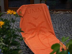 Ręcznik plażowy HELLO SUMMER pomarańczowy