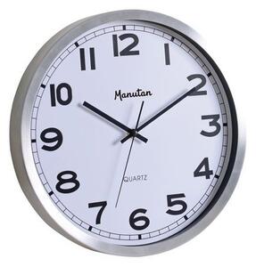 Zegar ścienny, aluminiowy/biały, 35, 5 cm, Quartz