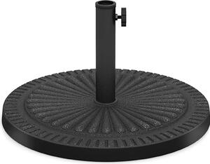 Stojak na parasol, okrgy stojak na parasol wykonany z ywicy do masztu Ø38/48 mm, odporny na warunki atmosferyczne uchwyt na parasol z dekoracyjnym wzorem do ogrodu, balkonu