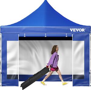 VEVOR altana skadana 3x3m skadana altana 240g poliester powlekany PVC wyskakujca altana 1,95-2,13m regulowany namiot imprezowy namiot plaowy niebieski na wesela lub inne dziaania komercyjne