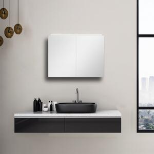 Szafka lustrzana z o?wietleniem Talos Mirage 70 x 50 x 13,1 cm - wysokiej jako?ci aluminiowa obudowa z prze??cznikiem - pod?wietlane lustro z neutralnym bia?ym ?wiat?em - szafka lustrzana do ?azienki