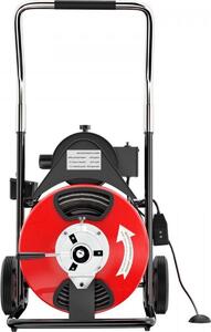 Rioolontstopper PRO - Elektryczny odkurzacz do kanalizacji - 390W - Kabel spiralny 15mx13mm - Maszyna do czyszczenia rur z 4 nasadkami tncymi