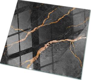 Marmurowy wzór z ykami - Szklany blat kuchenny - Szklany blat kuchenny - Nowoczesny blat kuchenny - Trway blat kuchenny - Higieniczny blat kuchenny - atwy do czyszczenia blat kuchenny - 50x50 cm