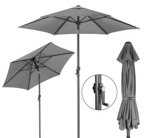 Skadany parasol ogrodowy balkonowy regulowany 200 cm grafitowy 50UV Bauerkraft