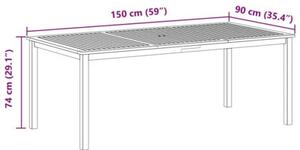 Zestaw Mebli Ogrodowych Komplet Jadalniany Składany 7-Częściowy Drewno Na Taras Balkon Ogród