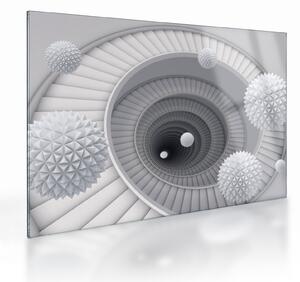 Obraz na szkle - abstrakcja 3D (70x50 cm)