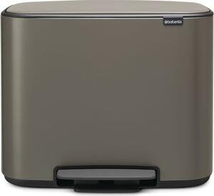 Brabantia Kosz na śmieci z pedałem BO 11 + 23 l platynowy
