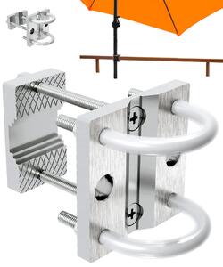 Uchwyt na parasol ze stali nierdzewnej do okrgych i kwadratowych balustrad balkonowych Uchwyt na parasol do 300 cm Stojak na parasol do balkonów