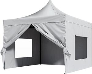 Skadana altana ogrodowa 3x3 m – namiot imprezowy / pawilon – biay – wodoodporny, stabilny, w zestawie torba do przechowywania