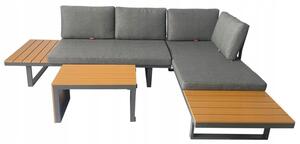 Zestaw mebli ogrodowych narożnik sofa stolik lekki komplet gród aluminium
