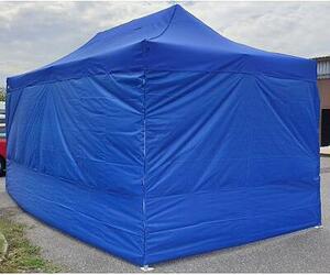 Skadana altana 4x6m ALU Premium z penymi bokami - niebieska