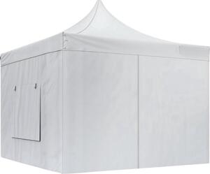 Skadany pawilon 3x3 m – namiot imprezowy typu pop-up / namiot ogrodowy – biay/szary – dla 6–8 osób – regulowana wysoko, wodoodporny, z torb transportow