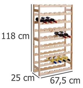 Drewniany stojak na wino - aż 54 butelki, ZELLER