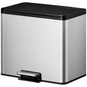 EKO Kosz na śmieci z pedałem Essential Recycler Step Bin 9 + 9 + 9 l matowa stal nierdzewna
