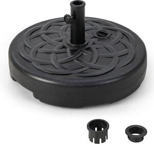 23L / 39kg Napeniany stojak na parasole, stojak na parasole z przenonym uchwytem, stabilny stojak na parasole z owietleniem drogowym do masztu parasolowego 38 mm / 48 mm